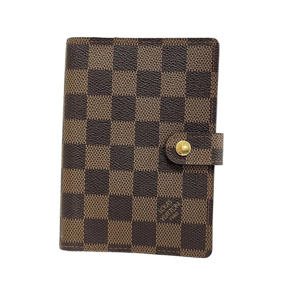 Auth LOUIS VUITTON Agenda PM Ebene Damier Agenda Damier Canvas - Picture 1 of 4